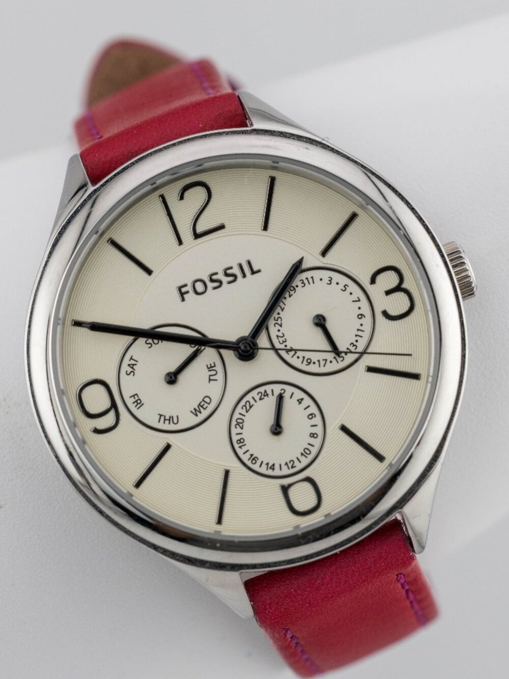 Fossil BQ3249 Genuine Leather Band Quartz Analog Women's Watch New Battery